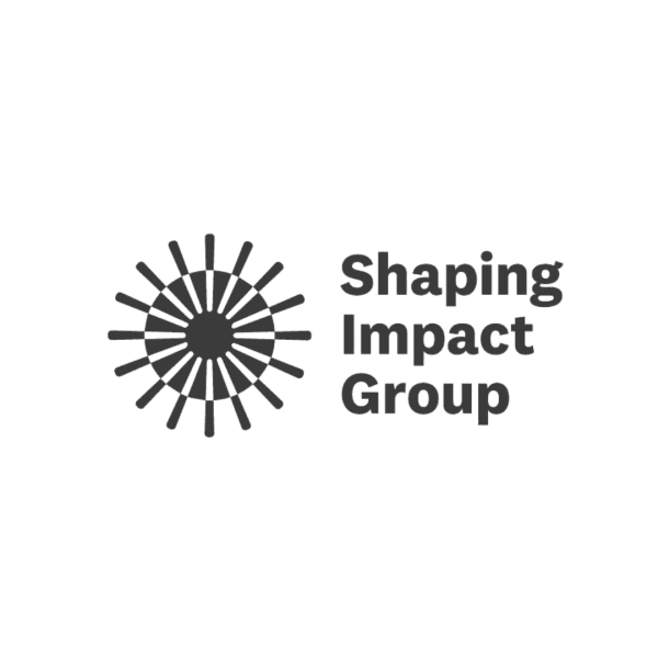 Logo van een van onze supporters; Shaping impact Group